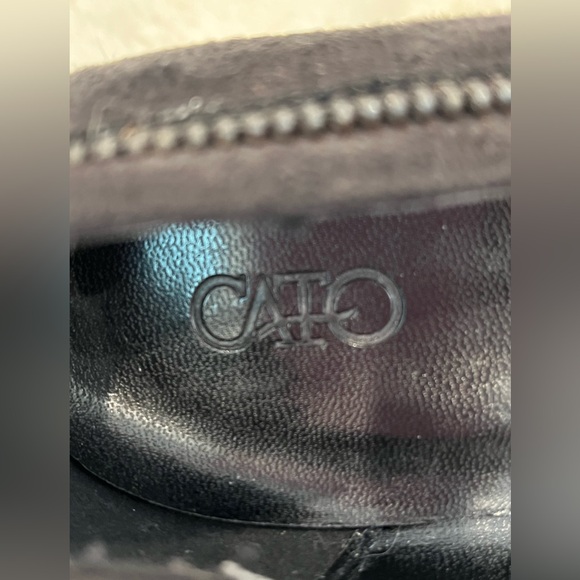 Womens Pumps Black Suede Hidden Platform Zipper Detail Size - Picture 5 of 5